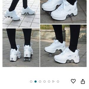 DOOK Double-Row Deform Wheel Automatic Walking Shoes Invisible 2-1 Roller Skate